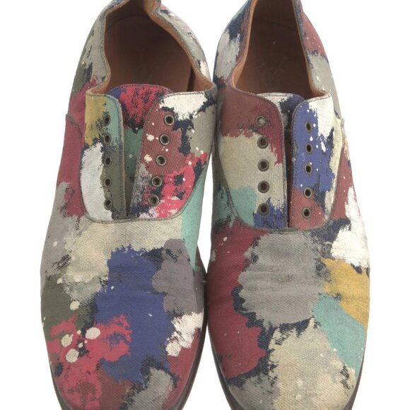 Yves Saint Laurent shoes SS08 Stefano Pilati Canvas Printed Round-Toe - Picture 1 of 4